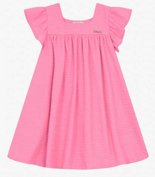 Vestido Infantil em Anarruga Trick Nick Rosa