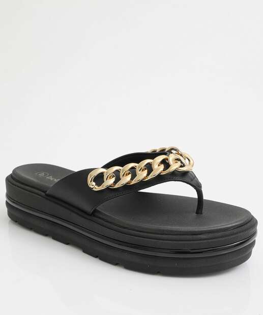 Image_Tamanco Feminino Flatform Corrente Bebecê Preto