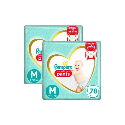 Image_Kit 2 Fraldas Pampers Pc Pants Top M c/78 Unidades cada