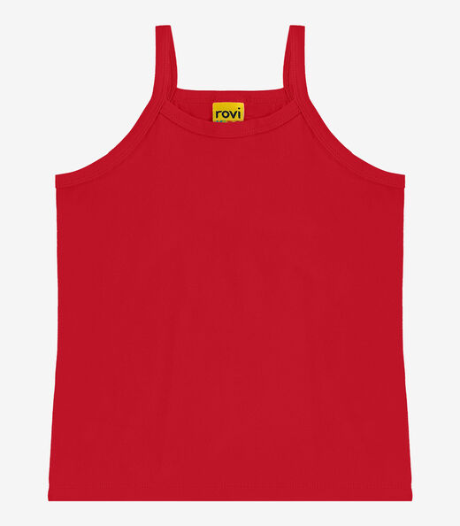 Regata De Alça Infantil Feminina Rovi Kids Vermelho
