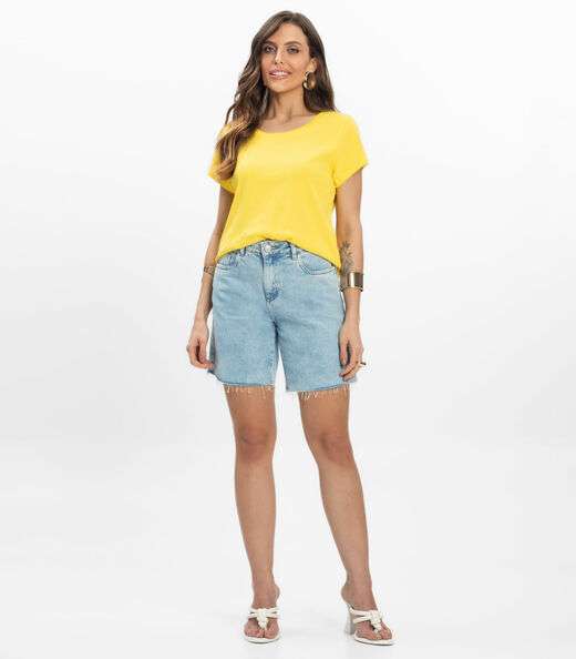 Blusa Feminina Infinita Cor Amarelo