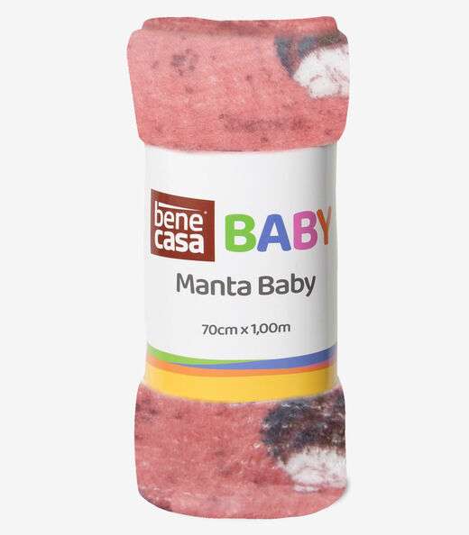 Manta Infantil Microfibra Bene Casa Rosa