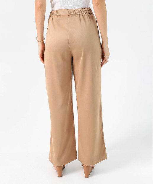 Calça Feminina Reta Alfaiataria Marisa Bege