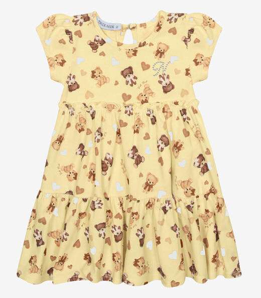 Image_Vestido Infantil Cotton Trick Nick Amarelo