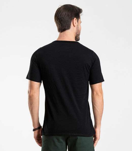 Camiseta Meia Malha Masculina Diametro Preto