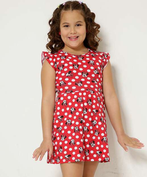Image_Vestido Infantil Estampa Minnie Disney Tam 4 a 10