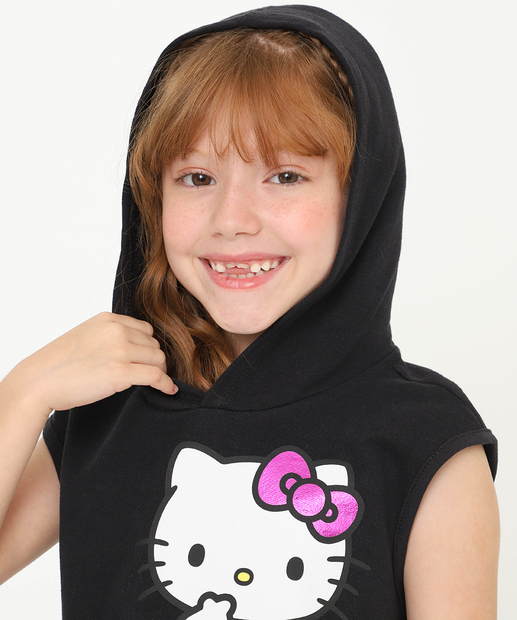 Conjunto Infantil Hello Kit Tam 04 a 10 Rosa