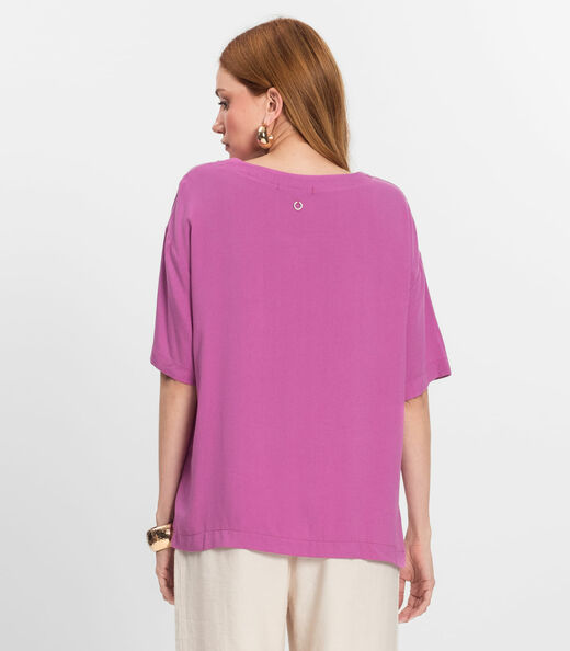 Blusa Feminina Manga Curta Endless Rosa