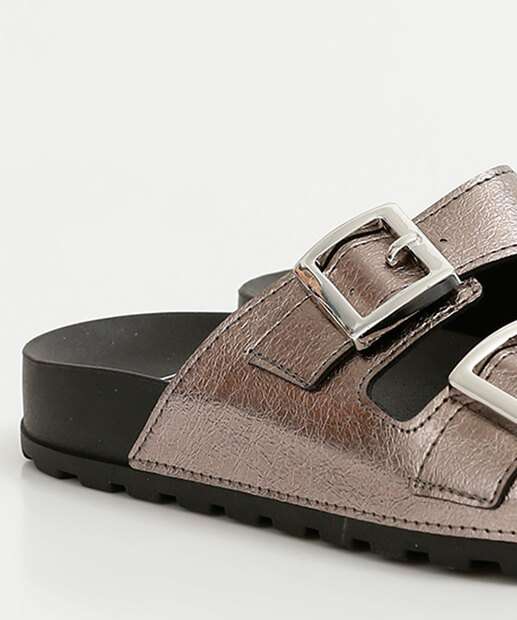 Rasteirinha Feminina Birken Metalizada Moleca