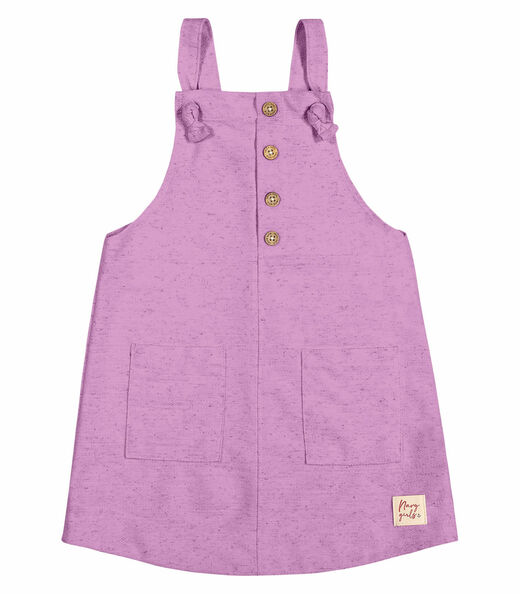 Salopete Infantil Linho Trick Nick Rosa