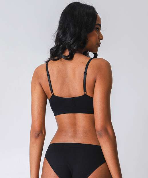 Sutiã Top Sem Bojo Textura Alças Finas Marisa 