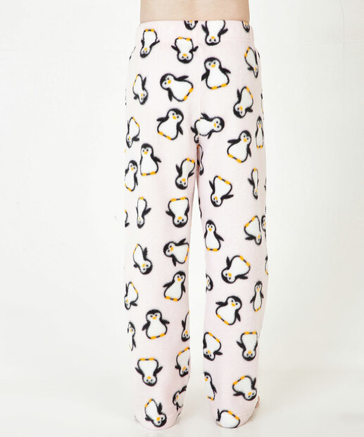 Pijama Americano Infantil Fleece Pinguim Marisa Tam 4 a 12