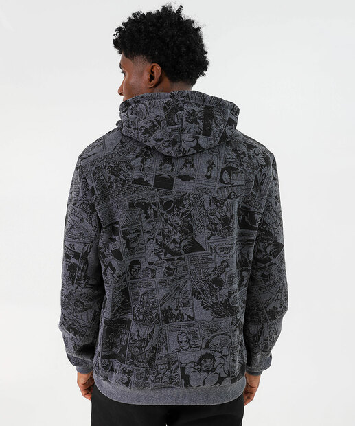 Blusão Masculino Moletom Super Heróis Marvel Cinza