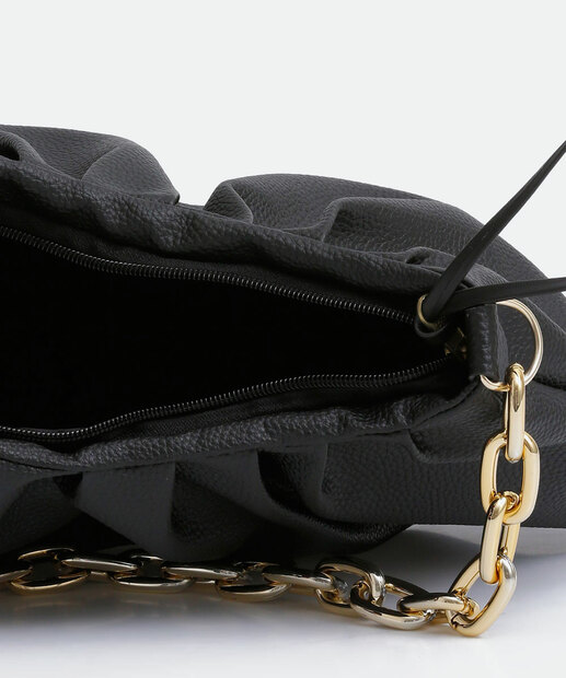 Bolsa de Ombro Baguete Feminina Textura Corrente Marisa