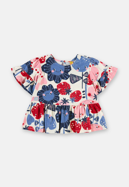 Conjunto Tulipa Blusa Shorts Três e Já
