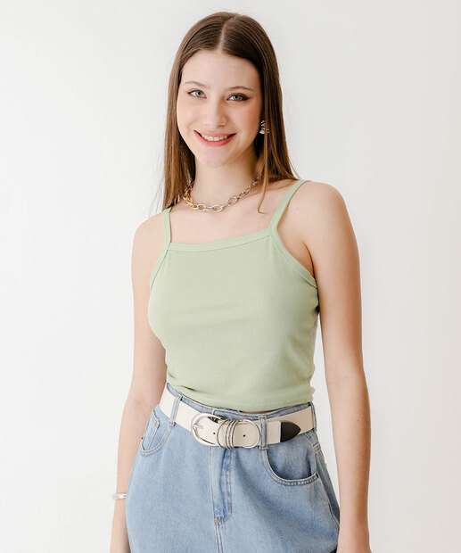 Image_Blusa Cropped Feminina Canelada Alças Finas Marisa 