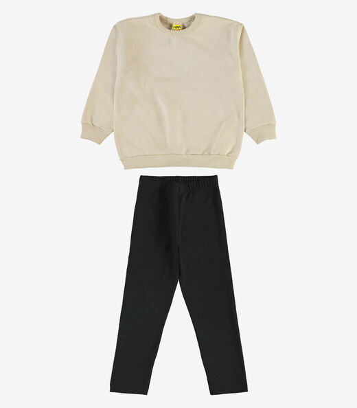 Conjunto Blusão com Legging Rovi Kids Bege