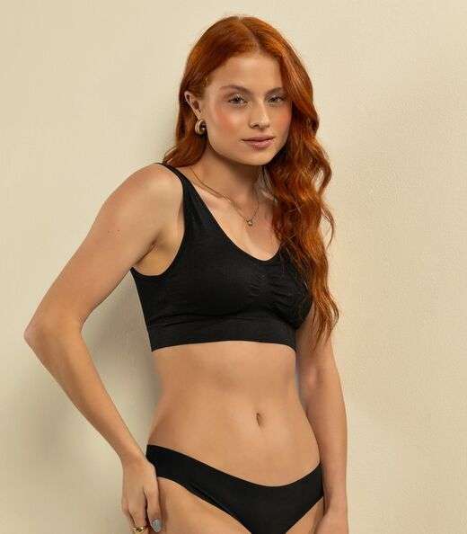 Top Clássico Com Bojo Removível Basic Pro Preto