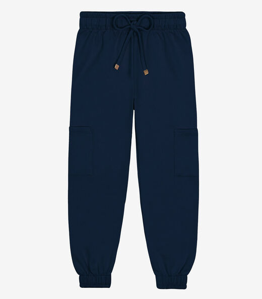 Image_Calça Feminina Cargo Moletom Trick Nick Azul