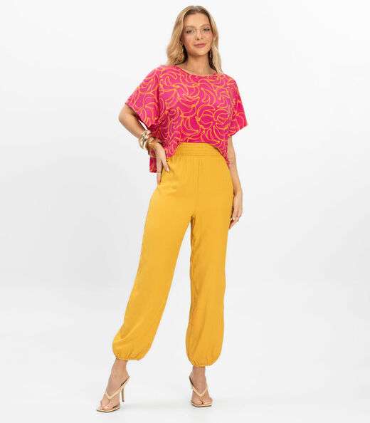 Blusa Feminina em Liganete Infinita Cor Rosa