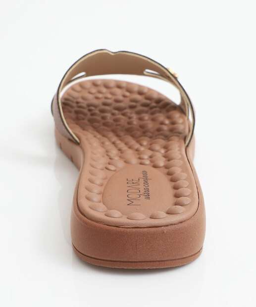 Rasteirinha Feminina Tiras Modare Marrom