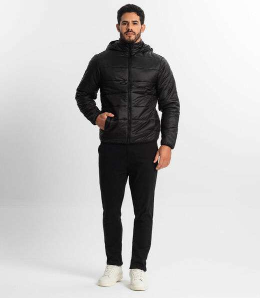 Jaqueta Com Capuz Masculina Diametro Preto