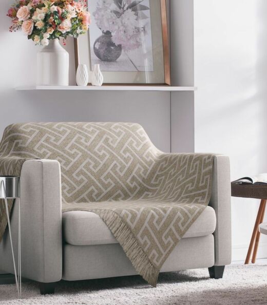 Image_Manta Para Sofá 2,10m x 1,40m Jacquard Adomes Bege