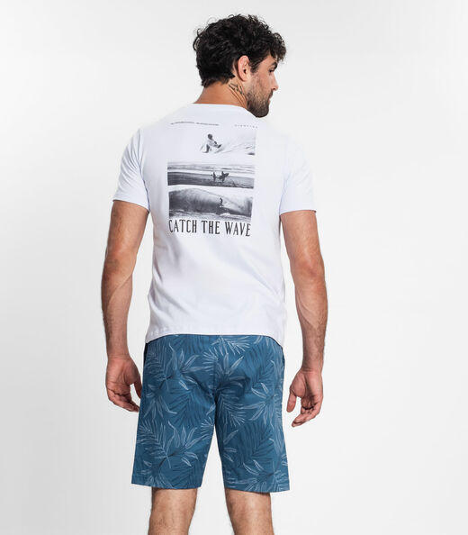 Bermuda Masculina Em Sarja Diametro Azul