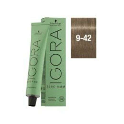 Image_Schwarzkopf Igora Zero AMM 9-42 Louro Extra Claro Bege Fumé 60mL