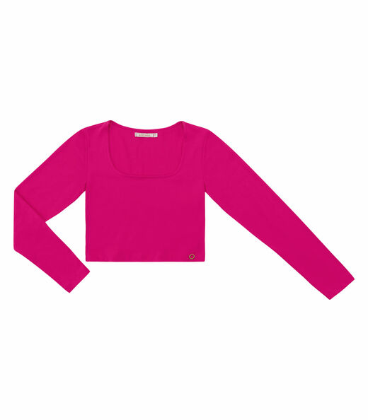 Blusa Manga Longa Feminina Em Cotton Leve Endless Rosa