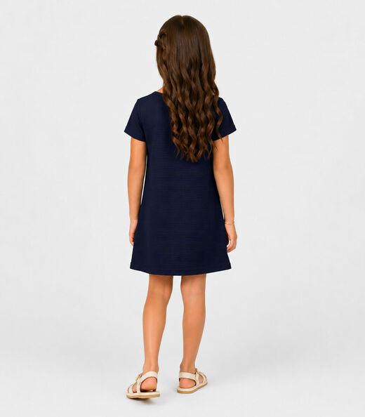 Vestido Infantil Menina Em Malha Puvil Select Azul