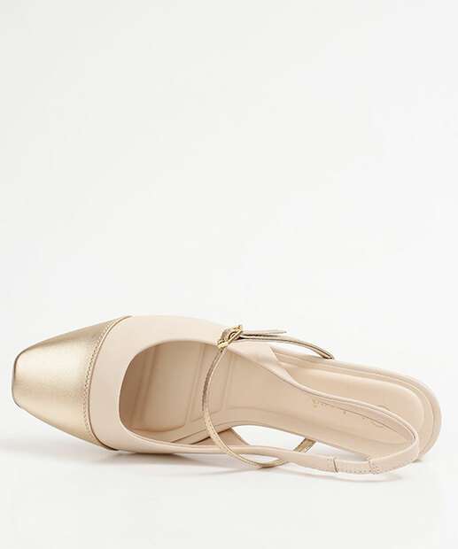 Sapatilha Feminina Slingback Bico Redondo Bebecê 