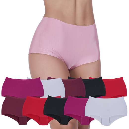 Image_Kit 10 Calcinhas Magia Boxer Sem Costura Concept Lingerie Multicolorido