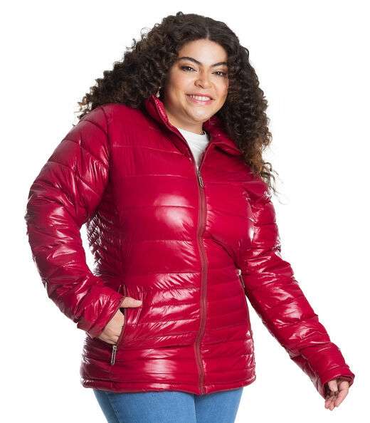 Jaqueta Plus Size Microfibra Secret Glam Vermelho