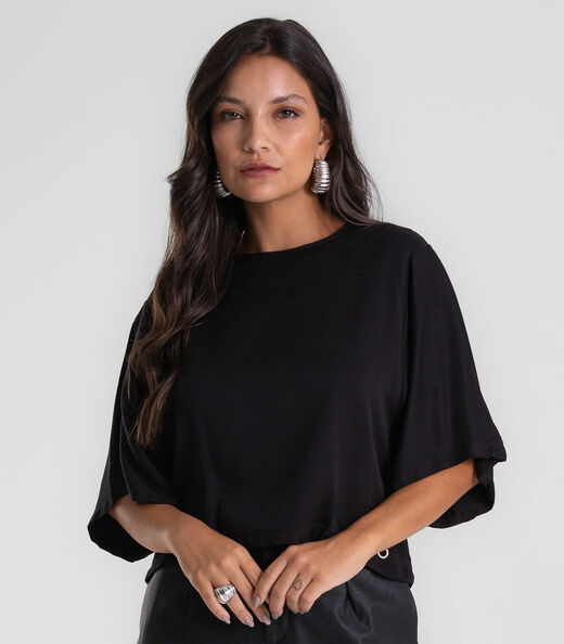 Image_Blusa Feminina Box Manga Ampla Viscose Endless Preto