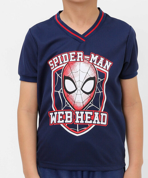 Camiseta Infantil Homem Aranha Marvel Tam 4 a 10 Azul
