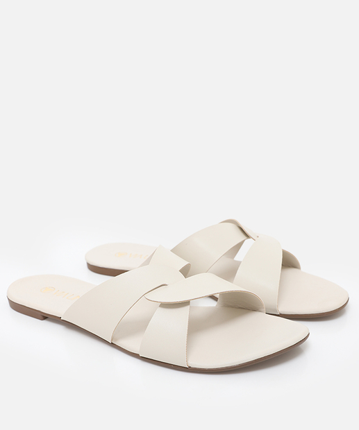 Rasteirinha Feminina Via Uno Off White