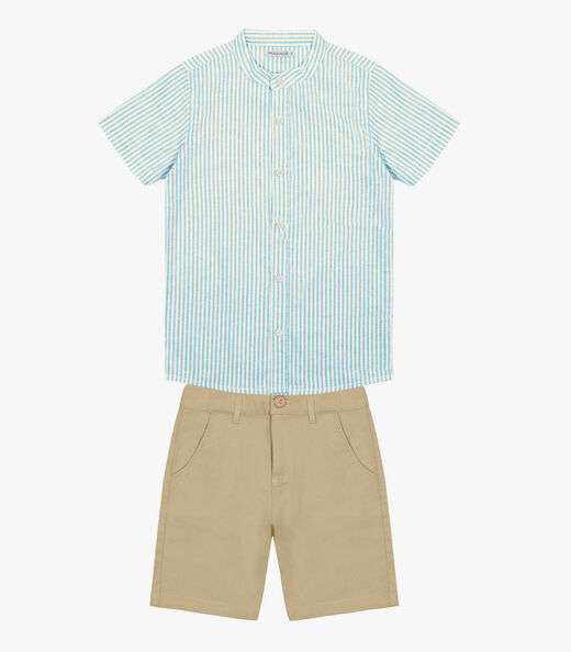 Conjunto Infantil Masculino Listrado Trick Nick Azul