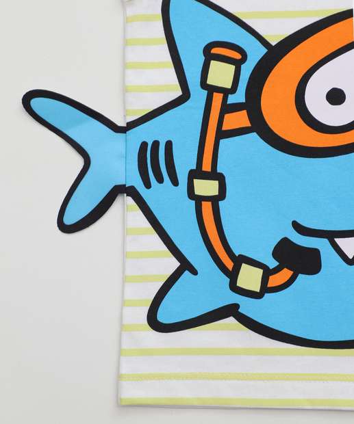 Regata Infantil Listrada Tubarão Interativo MR Tam 1 a 3