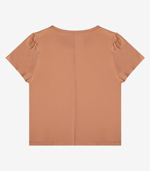 Blusa Feminina Em Visco Tricot Infinita Cor Marrom