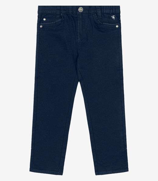 Calça Infantil Masculina Em Sarja Trick Nick Azul