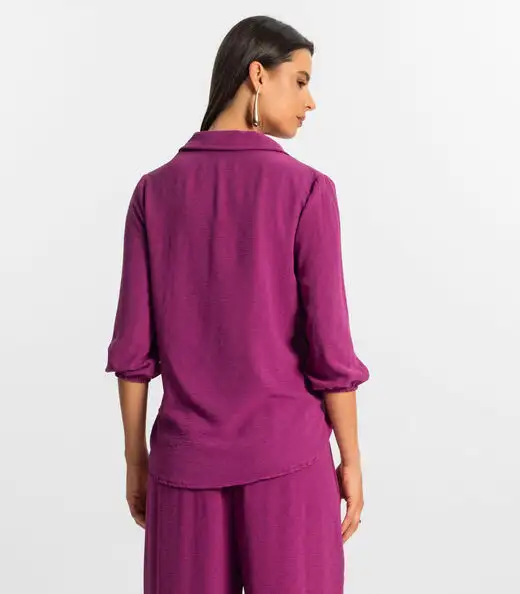 Camisa 3/4 Feminina Rovitex Roxo