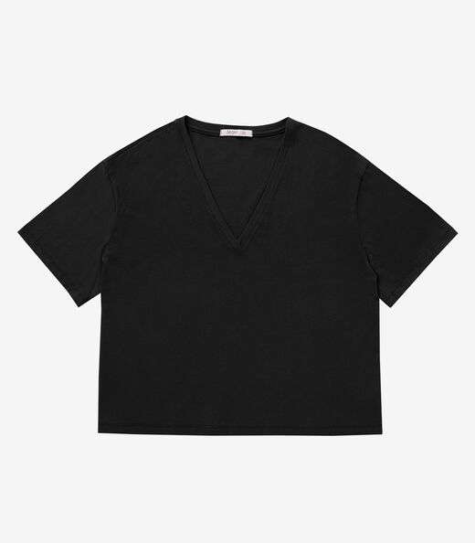 Blusa Meia Malha Plus Size Secret Glam Preto