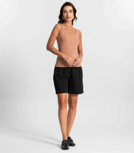 Regata Feminina Cotton 30 Básica KO Marrom