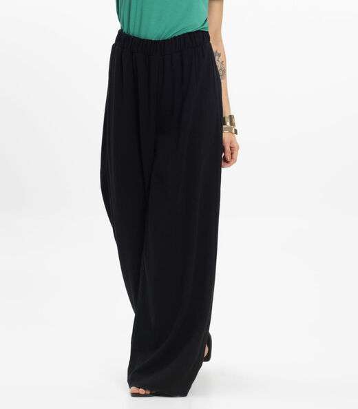Calça Feminina Pantalona Lisa Select Preto