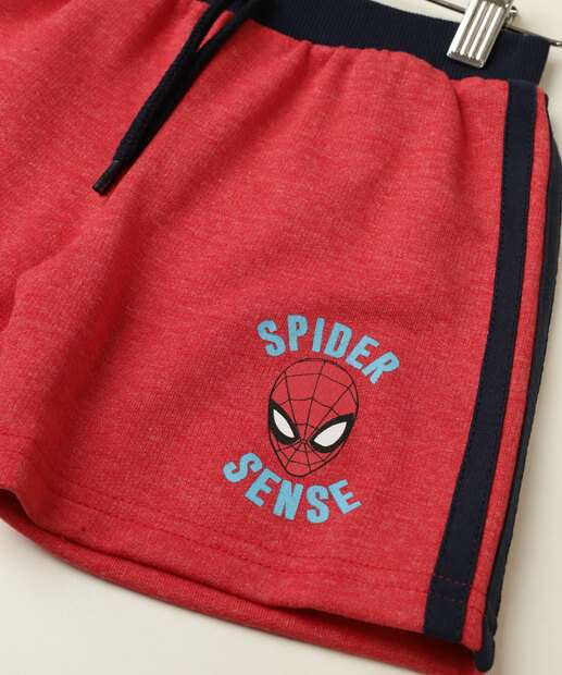 Bermuda Infantil Moletinho Homem Aranha Marvel Tam 1 a 5