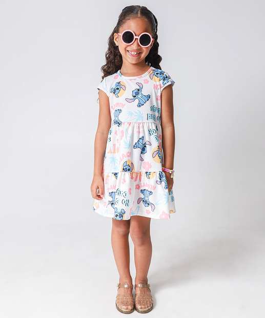 Image_Vestido Infantil Stitch Manga Curta Disney Tam 4 a 10