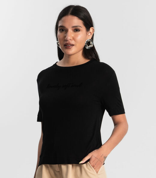 Blusa Feminina  Visco Tricot Rovitex Preto