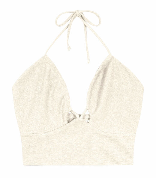 Top Feminino De Alça Endless Bege