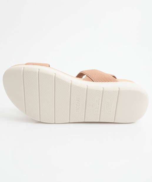 Sandália Feminina Flatform Tiras Modare Bege